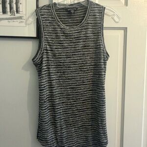Athleta Black and White Striped Tank Top